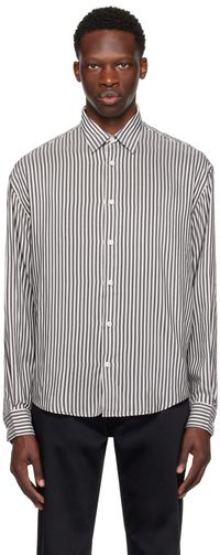 AMI Paris Black & Off-White Boxy Shirt