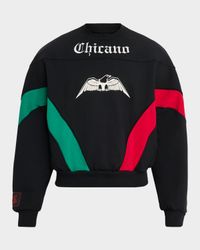 x Willy Chavarria Men's Bball Fleece Crewneck Sweatshirt