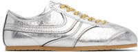 Dries Van Noten Baskets argenté métallique