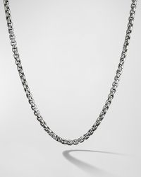 Box Chain Necklace in Silver, 4.8mm, 18"L