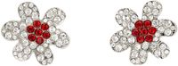Marni White & Red Daisy Stud Earrings