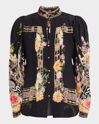 Adorned In Alexandria Blouse with Draped Sleeves