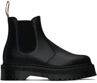 Dr. Martens Bottes chelsea 2976 noires en cuir synthétique Felix Rub Off à plateforme