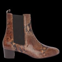 Anonymous Copenhagen - Bottines en cuir aspect python - Taille 41 - Marron