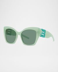 4G Liquid Square Plastic & Nylon Sunglasses