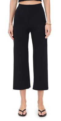 Commando Neoprene Cropped Wide Leg Pants Black XS