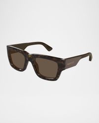 Men's Gg1668sm Acetate Rectangle Sunglasses
