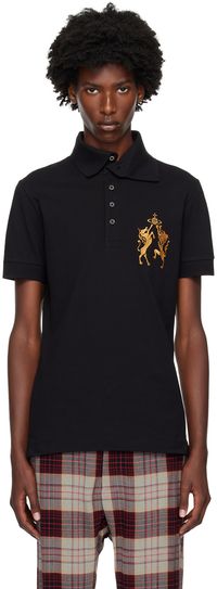 Vivienne Westwood Black Unicorn & Lion Polo