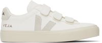 VEJA White & Gray Recife Leather Sneakers