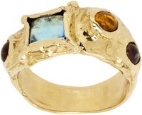 Mondo Mondo Gold Suede Ring