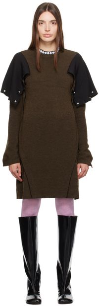 Kiko Kostadinov Brown Horsebow Minidress