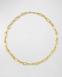 18K Classico Mixed-Shape Links Tubing Necklace