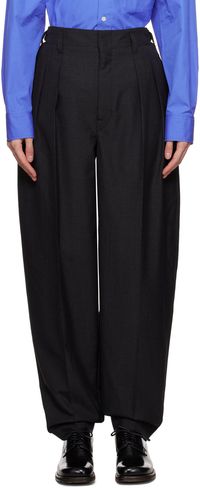 LEMAIRE Gray Pleated Trousers