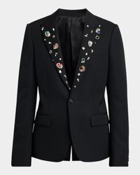 Men's Crystal Barathea Wool Reverse Jacket