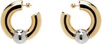 Jean Paul Gaultier Gold & Silver Tube Earrings