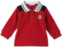 Moncler Enfant Bébé | Polo rouge à écusson à logo