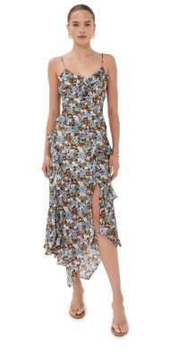 Veronica Beard Avenel Silk Dress Lake Mist Multi 4