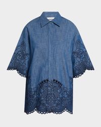 Coco Embroidered Denim Shirt