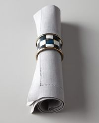 Four Courtly Check Napkin Rings