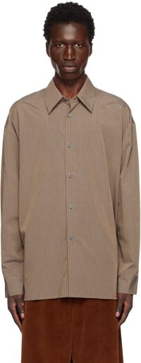 Studio Nicholson Chemise Strike brune