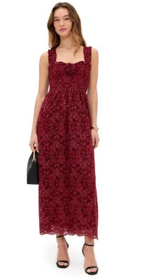 Hill House Home The Rosetta Nap Dress Claret L