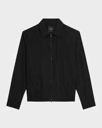 Men's Cotton and Nylon Full-Zip Blouson