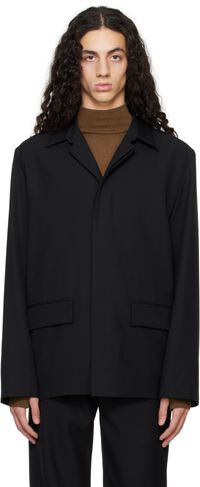 Rier Black Popeline Wool Jacket