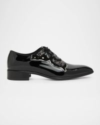 Men's Farfarock Butterfly Patent Calf Leather Oxford Shoes