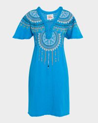 Kastoria Embroidered Cotton Gauze Dress