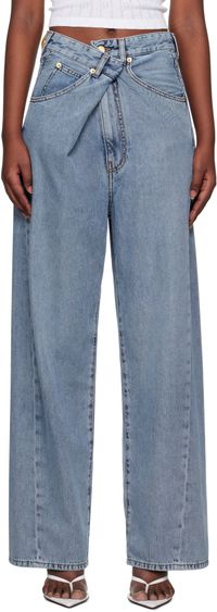 DARKPARK Blue Ines Fold Over Jeans