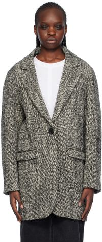 Isabel Marant Black & White Jilinka Coat