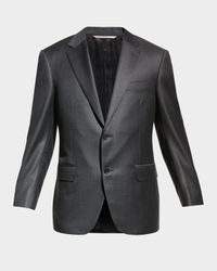 Men's Solid Wool Suit