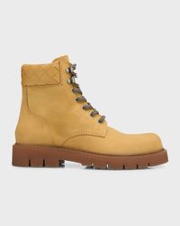 Haddock Nubuck Intrecciato Combat Booties
