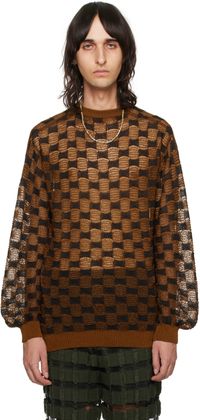 Isa Boulder SSENSE Exclusive Orange & Black Sweater