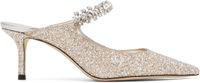 Jimmy Choo Mules 65 dorées à bride Bing