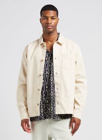 Les Deux - Chemise col classique en coton bio - Taille XL - Beige