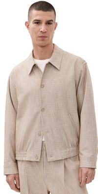 SIMKHAI Archibald Shirt Jacket Natural Linen XL