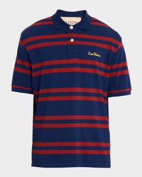Men's Double-Stripe Pique Polo Shirt