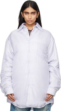 Maison Margiela Blue Padded Stripe Shirt