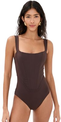 STAUD Adelaide One Piece Dark Chocolate XL