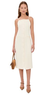 STAUD Una Dress Ecru XL