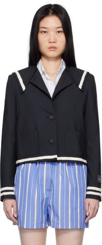 MSGM Navy Sailor Collar Jacket