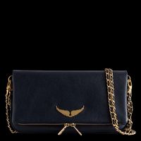 Zadig&voltaire - Pochette en cuir chaînes en métal - Taille Unique - Bleu