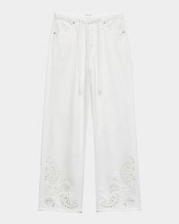 Ultra Featherweight Phoebe Drawstring Embroidered Jeans