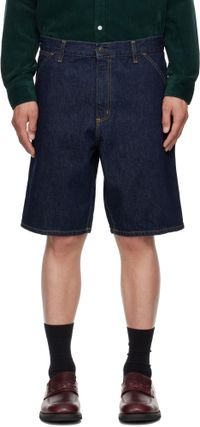 Carhartt Work In Progress Blue Single Knee Denim Shorts