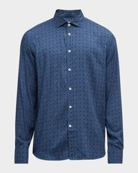 Men's Check-Printed Sport Shirt