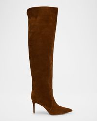 Hansen Suede Pointed-Toe Knee Boots