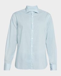 Men's Micro-Geometric Sport Shirt
