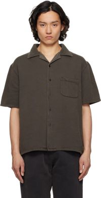 Les Tien Black Heavyweight Cuban Shirt