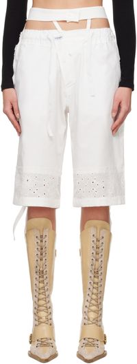 Ottolinger White Baggy Cargo Shorts